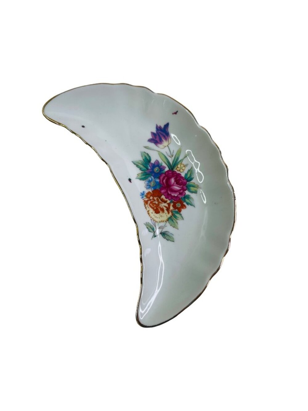 Vintage CMI Porcelain Bone Dish Chadwick Japan Hand Painted 6.5" x 3"